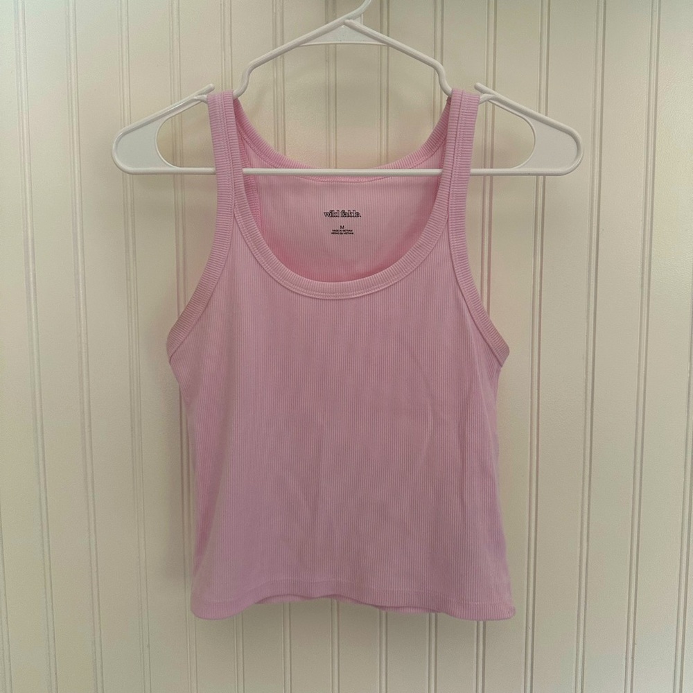 Target White Sleeveless Fitted Crop Tank Top